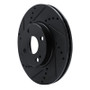 R1 16-25 Mazda 2 (Mexico) Front Left Drilled & Slotted Black Brake Rotor