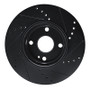 R1 16-25 Mazda 2 (Mexico) Front Left Drilled & Slotted Black Brake Rotor