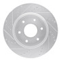 R1 05-07 Infiniti QX56 Front Left Drilled & Slotted Silver Brake Rotor