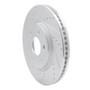 R1 05-07 Infiniti QX56 Front Left Drilled & Slotted Silver Brake Rotor
