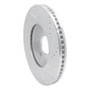 R1 05-07 Infiniti QX56 Front Left Drilled & Slotted Silver Brake Rotor