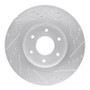 R1 05-07 Infiniti QX56 Front Left Drilled & Slotted Silver Brake Rotor