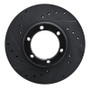 R1 81-87 Dodge D50 Front Left Drilled & Slotted Black Brake Rotor