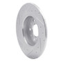 R1 14-19 Fiat 500L Rear Right Drilled & Slotted Silver Brake Rotor