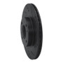 R1 12-17 Mitsubishi I-MIEV Front Right Drilled & Slotted Black Brake Rotor