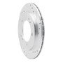 R1 99-04 Chevrolet Tracker Front Right Drilled & Slotted Silver Brake Rotor