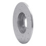R1 13-19 Fiat 500E Rear Right Drilled & Slotted Silver Brake Rotor