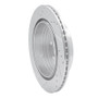 R1 05-12 Nissan Pathfinder Rear Right Drilled & Slotted Silver Brake Rotor