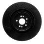R1 12-19 Mercedes-Benz GL63 AMG Front Drilled & Slotted Black Brake Rotor