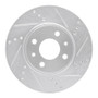 R1 09-19 Dodge Vision (Mexico) Front Right Drilled & Slotted Silver Brake Rotor