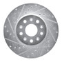 R1 16-25 Cadillac CT5 Front Left Drilled & Slotted Silver Brake Rotor