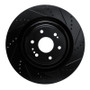 R1 19-25 Cadillac Escalade ESV Front Right Drilled & Slotted Black Brake Rotor