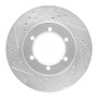R1 98-15 Nissan NP300 (Mexico) Front Left Drilled & Slotted Silver Brake Rotor