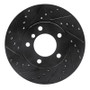 R1 06-13 BMW 125i (Mexico) Front Left Drilled & Slotted Black Brake Rotor