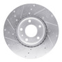 R1 14-19 Chevrolet Corvette Front Right Drilled & Slotted Silver Brake Rotor