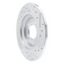 R1 19-22 Hyundai Veloster N Rear Left Drilled & Slotted Silver Brake Rotor