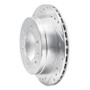R1 88-95 Nissan Pathfinder Rear Left Drilled & Slotted Silver Brake Rotor
