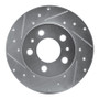 R1 67-72 Volvo 164 Front Right Drilled & Slotted Silver Brake Rotor