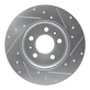 R1 67-72 Volvo 164 Front Right Drilled & Slotted Silver Brake Rotor