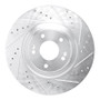 R1 19-22 Hyundai Veloster N Front Right Drilled & Slotted Silver Brake Rotor