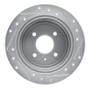 R1 14-16 Chevrolet SPARK EV Rear Left Drilled & Slotted Silver Brake Rotor