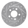 R1 67-72 Volvo 164 Front Left Drilled & Slotted Silver Brake Rotor