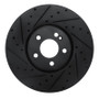 R1 15-23 Mercedes-Benz E300 Front Left Drilled & Slotted Black Brake Rotor