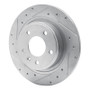 R1 11-19 Buick CASCADA Rear Left Drilled & Slotted Silver Brake Rotor