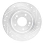 R1 18-25 Hyundai Kona Rear Left Drilled & Slotted Silver Brake Rotor