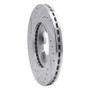 R1 85-97 Nissan D21 Pickup RWD (4 Cyl Excl HD) Front Right Drill & Slot Silver Brake Rotor