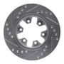 R1 85-97 Nissan D21 Pickup RWD (4 Cyl Excl HD) Front Right Drill & Slot Silver Brake Rotor