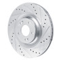 R1 19-22 Hyundai Veloster N Front Right Drilled & Slotted Silver Brake Rotor