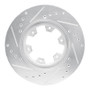 R1 85-02 Nissan Pickup Hardbody Front Right Drilled & Slotted Silver Brake Rotor