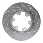 R1 85-02 Nissan Pickup Hardbody Front Left Drilled & Slotted Silver Brake Rotor