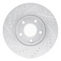 R1 07-10 Chevrolet COBALT Front Right Drilled & Slotted Silver Brake Rotor