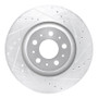R1 20-25 Tesla Model Y Rear Right Drilled & Slotted Silver Brake Rotor