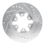 R1 85-12 Nissan NP300 (Mexico) Front Left Drilled & Slotted Silver Brake Rotor