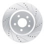R1 17-25 Tesla Model 3 Rear Right Drilled & Slotted Silver Brake Rotor