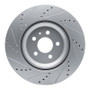 R1 17-25 Tesla Model 3 Rear Right Drilled & Slotted Silver Brake Rotor