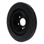 R1 08-15 Mercedes-Benz C63 AMG Rear Drilled & Slotted Black Brake Rotor