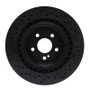 R1 08-15 Mercedes-Benz C63 AMG Rear Drilled & Slotted Black Brake Rotor