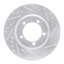 R1 67-70 Chevrolet Impala Front Right Drilled & Slotted Silver Brake Rotor
