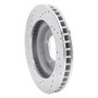 R1 67-70 Chevrolet Impala Front Right Drilled & Slotted Silver Brake Rotor