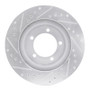R1 67-70 Chevrolet Impala Front Right Drilled & Slotted Silver Brake Rotor