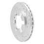 R1 82-85 Nissan 720 DATSUN Front Right Drilled & Slotted Silver Brake Rotor