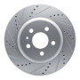 R1 17-25 Tesla Model 3 Rear Left Drilled & Slotted Silver Brake Rotor
