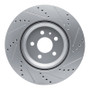 R1 17-25 Tesla Model 3 Rear Left Drilled & Slotted Silver Brake Rotor
