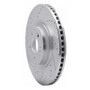 R1 18-20 Genesis G80 Front Left Drilled & Slotted Silver Brake Rotor