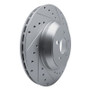 R1 17-25 Tesla Model 3 Front Right Drilled & Slotted Silver Brake Rotor