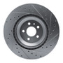 R1 17-25 Tesla Model 3 Front Left Drilled & Slotted Silver Brake Rotor